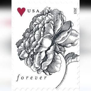 100 Vintage Rose Wedding Forever 2015 Postage Stamps USPS Wedding‎ Invitations